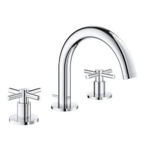 Atrio 8 in. Widespread 2-Handle S-Size Bathroom Faucet in StarLight Chrome