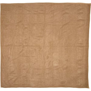 60 in. x 60 in. Tan Solid Cotton Burlap Tablecloth