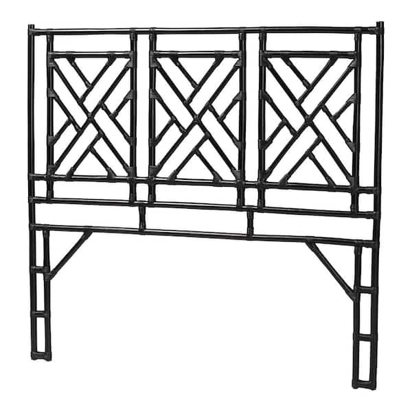 Karavo Black Rattan King Standalone Headboard