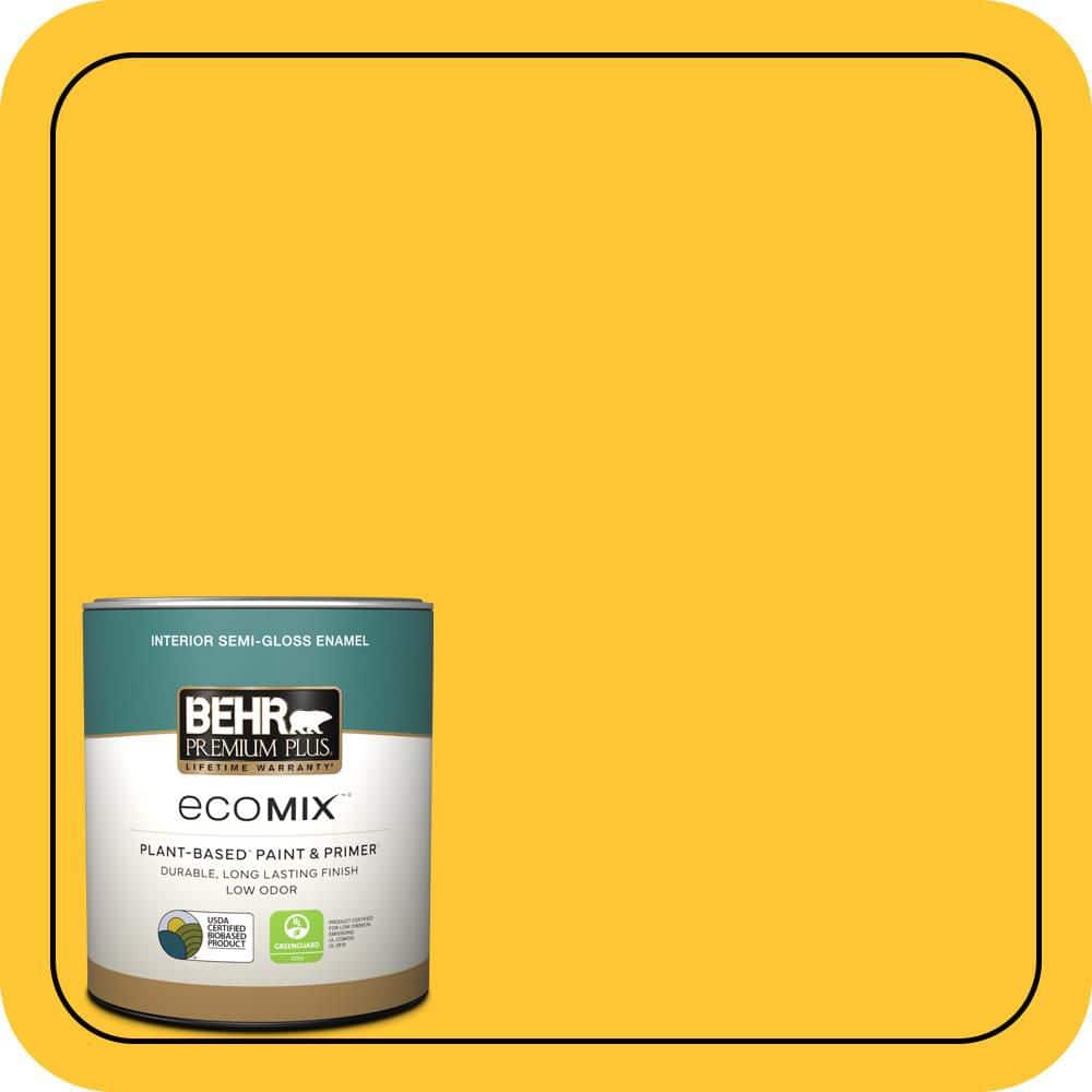 1 qt. #330B-7 Sunflower Semi-Gloss Enamel EcoMix Plant-Based Interior Paint & Primer price history on PriceWatchPro