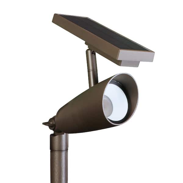 Feit Electric OneSync Landscape 100 Lumens Bronze Solar Integrated LED Outdoor Spotlight w/Dusk-To-Dawn Adj Lamp Head CCT+RGB Wireless