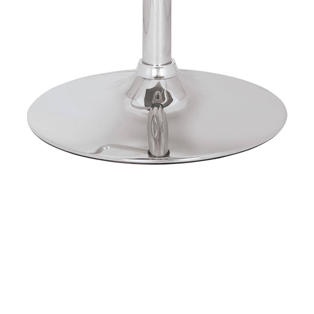 Rania Red and Chrome Adjustable Swivel Acrylic Bar Stool