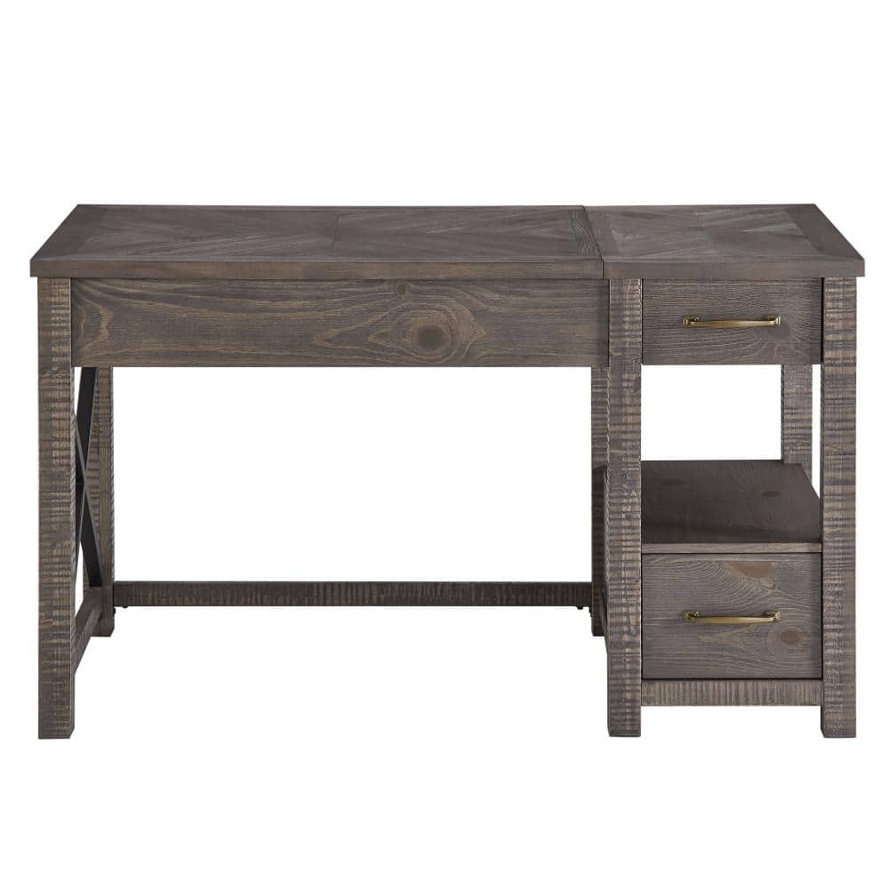 Steve Silver Dexter Gray Writing Desk, Driftwood with ruff-hewn distressing -  DX100DTB