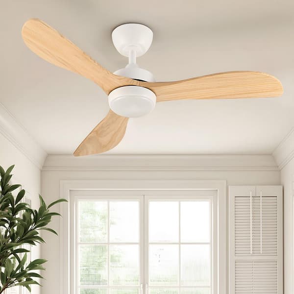 42 in. Indoor Matte White Low Profile Standard Ceiling Fan with Remote Included and 3CCT Integrated LED