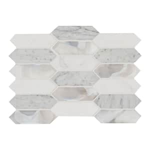 Cienega Springs Picket 10 in. x 14 in. Stone and Glass Mesh Mounted Mosiac Wall Tile (0.96 sq. ft./Each)