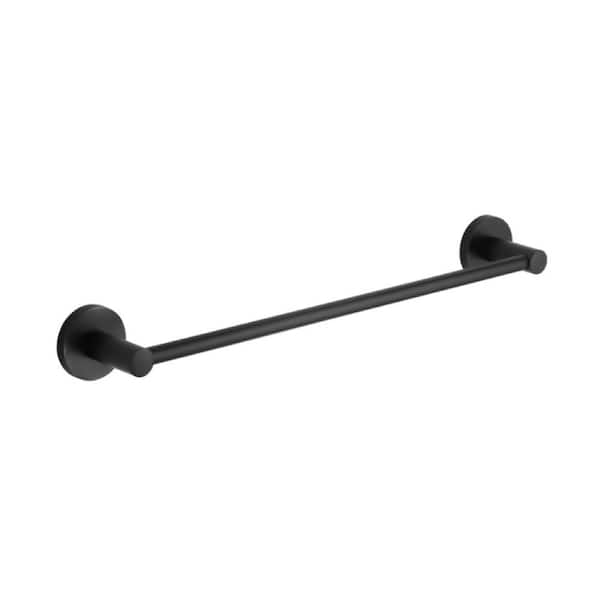 General Hotel 19.3 in. Wall Mounted Towel Bar in Black