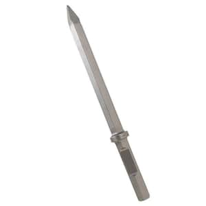 20 in. Hammer Steel 1-1/8 in. Hex Moil Point Chisel for General Chipping Work