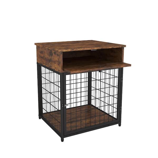 mieres Industrial Style Rustic Gray 4-Tier Wooden Corner Shelf