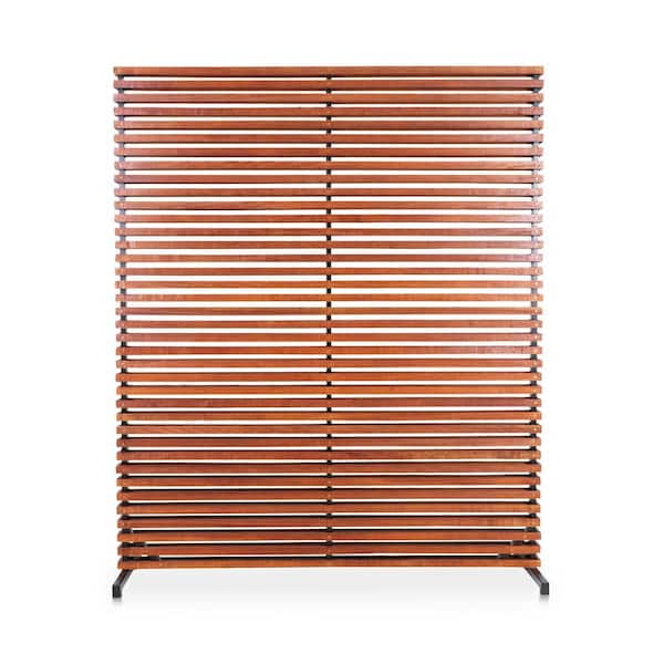 Gaze 72 in. Brown 1-Panel Room Divider