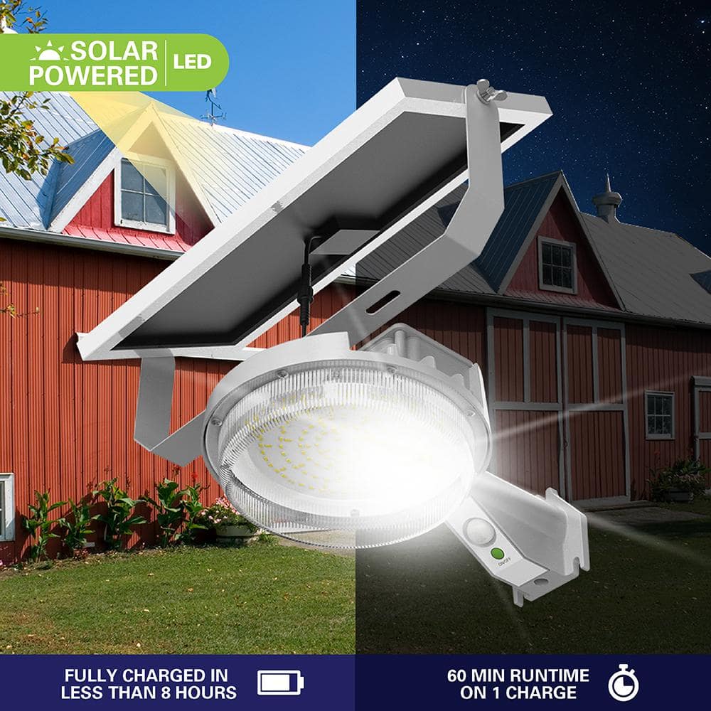 Gray Solar LED Outdoor Motion Sensor Wall Light
