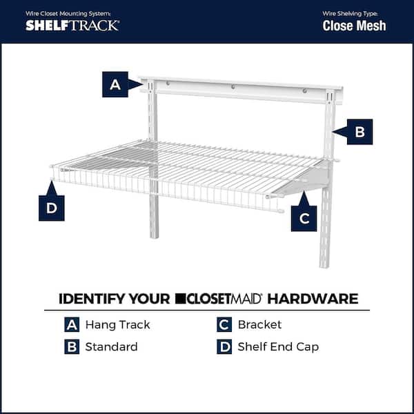 Closetmaid 2 In Mounting Hardware For Shelftrack System 2876 - Wall Shelf Track System