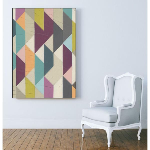 Unbranded 30 in. x 40 in. "Confetti Prism V" by June Erica Vess Framed Wall Art