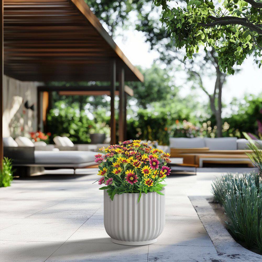 14 in. Medium Light Crisp White(Enhanced Core) Round Planter / Pot with Drainage Holes price history on PriceWatchPro