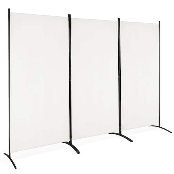 Costway 6 ft. White 3-Panel Room Divider