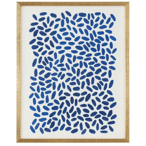 SAFAVIEH Blueberry Scone Framed Mixed Media Abstract Wall Art 4 in. x 19 in.