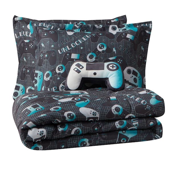 PlayStation Controller Shaped Pillow, 100% Microfiber, Gaming Bedding