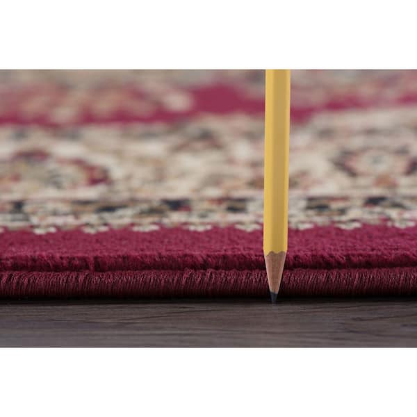 Sensation Red 9 ft. x 12 ft. Traditional Area Rug