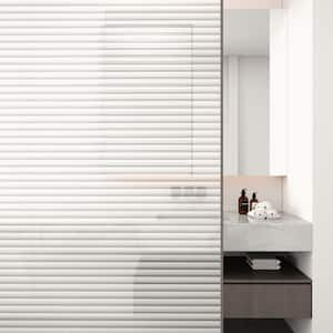 17.7 in. W x 78.7 in. L Decorative and Privacy Window Film, No Glue Self Static Removable 3D PVC Window Film