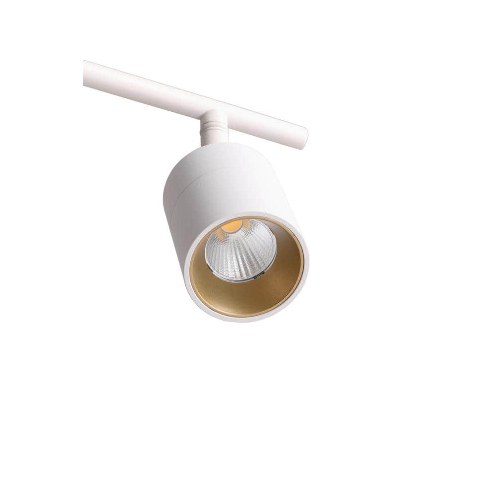 White 4-Head LED Track Light with Adjustable Spotlights