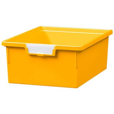 1.3-Gal Yellow Stackable Plastic Storage Containers Pantry Garage Utility Bins