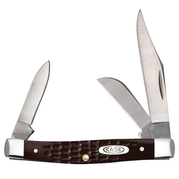 Brown Synthetic Medium Stockman Pocket Knife