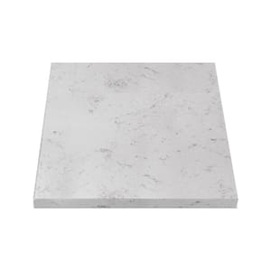 12 in. W x 22 in. D Cultured Marble Slab Vanity Top in Icy Stone