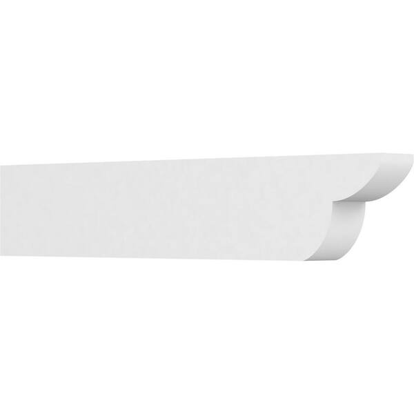 Ekena Millwork 4 in. x 8 in. x 42 in. Standard Crestline Architectural Grade PVC Rafter Tail Brace