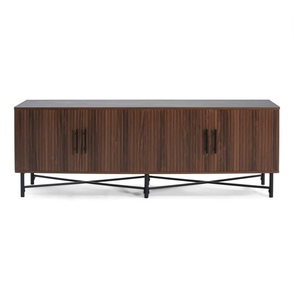 66 in. W x 18 in. D x 23 in. H Brown Linen Cabinet with Adjustable Shelves TV Stand Fits TV up to 65 in. price history on PriceWatchPro