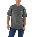 Men's 5X-Large Carbon Heather Cotton/Polyester Workwear Pocket Short Sleeve T-Shirt Mid Weight Jersey Original Fit