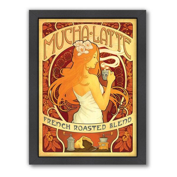 Americanflat 27 in. x 21 in. "Mucha Latte" by Joel Anderson Framed Wall Art