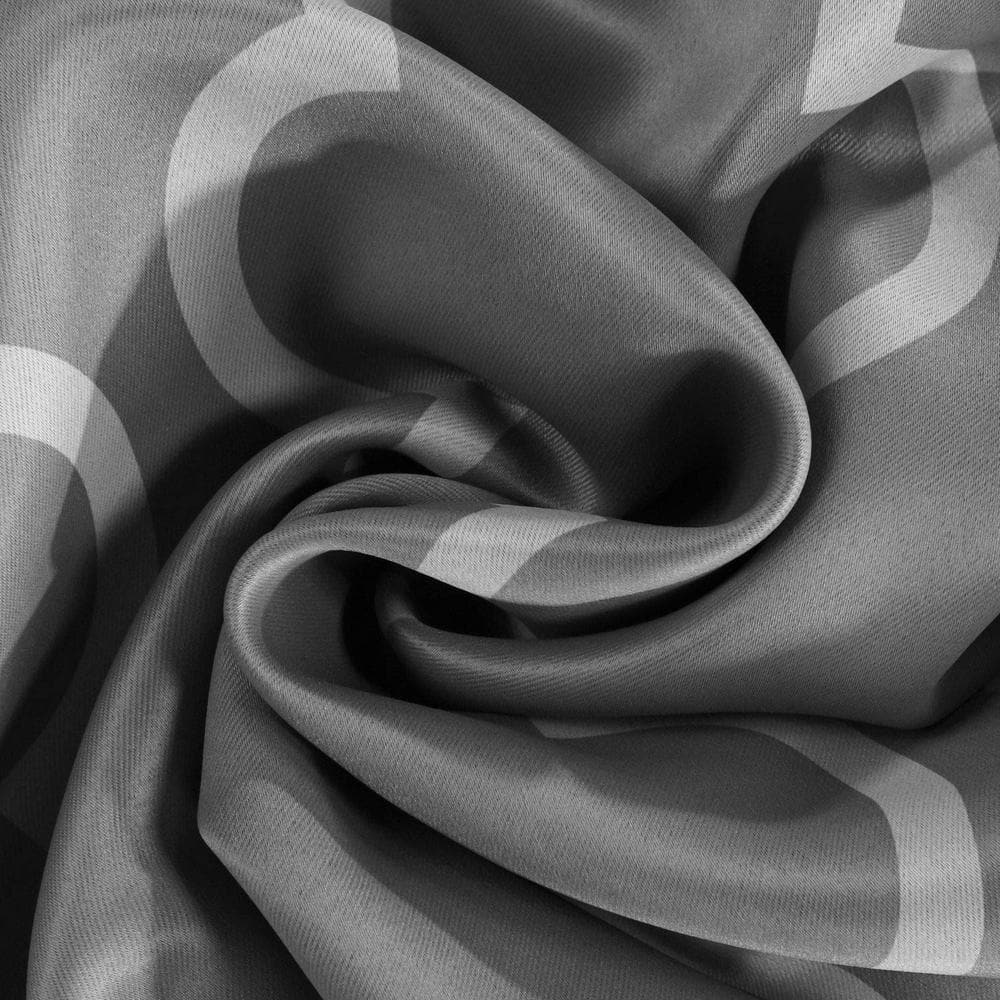 Seville Gray and Silver Blackout Polyester Window Panel