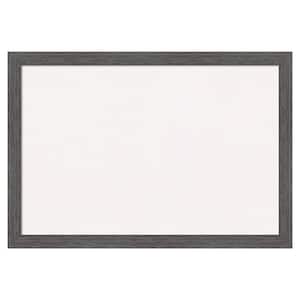 Pinstripe Plank Grey Thin White Corkboard 26 in. x 18 in. Bulletin Board Memo Board