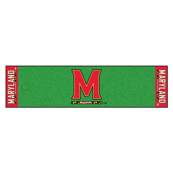 Fanmats NCAA University of Maryland 1 ft. 6 in. x 6 ft. Indoor 1-Hole Golf Practice Putting Green
