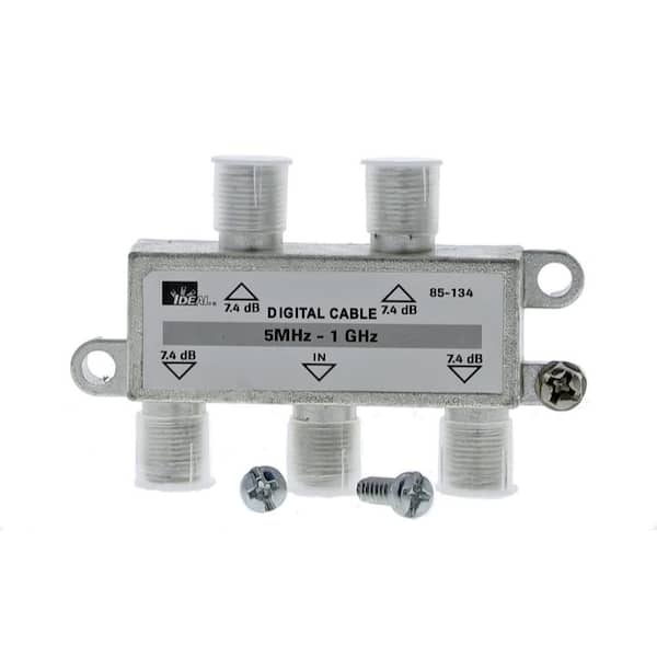 IDEAL 5 MHz - 1 GHz 4-Way High-Performance Cable Splitter (Standard Package, 3 Splitters)