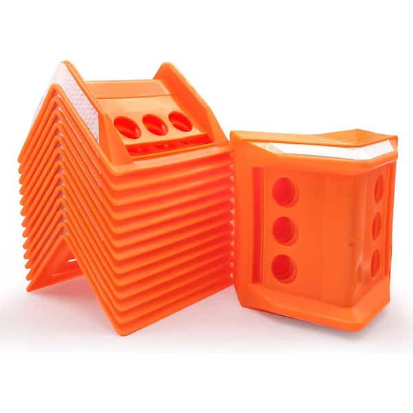 N/A Flatbed Edge Corner Protector Holder 24-Pack Heavy Duty Strap Protector for Cargo Safety Orange with Reflective Bar