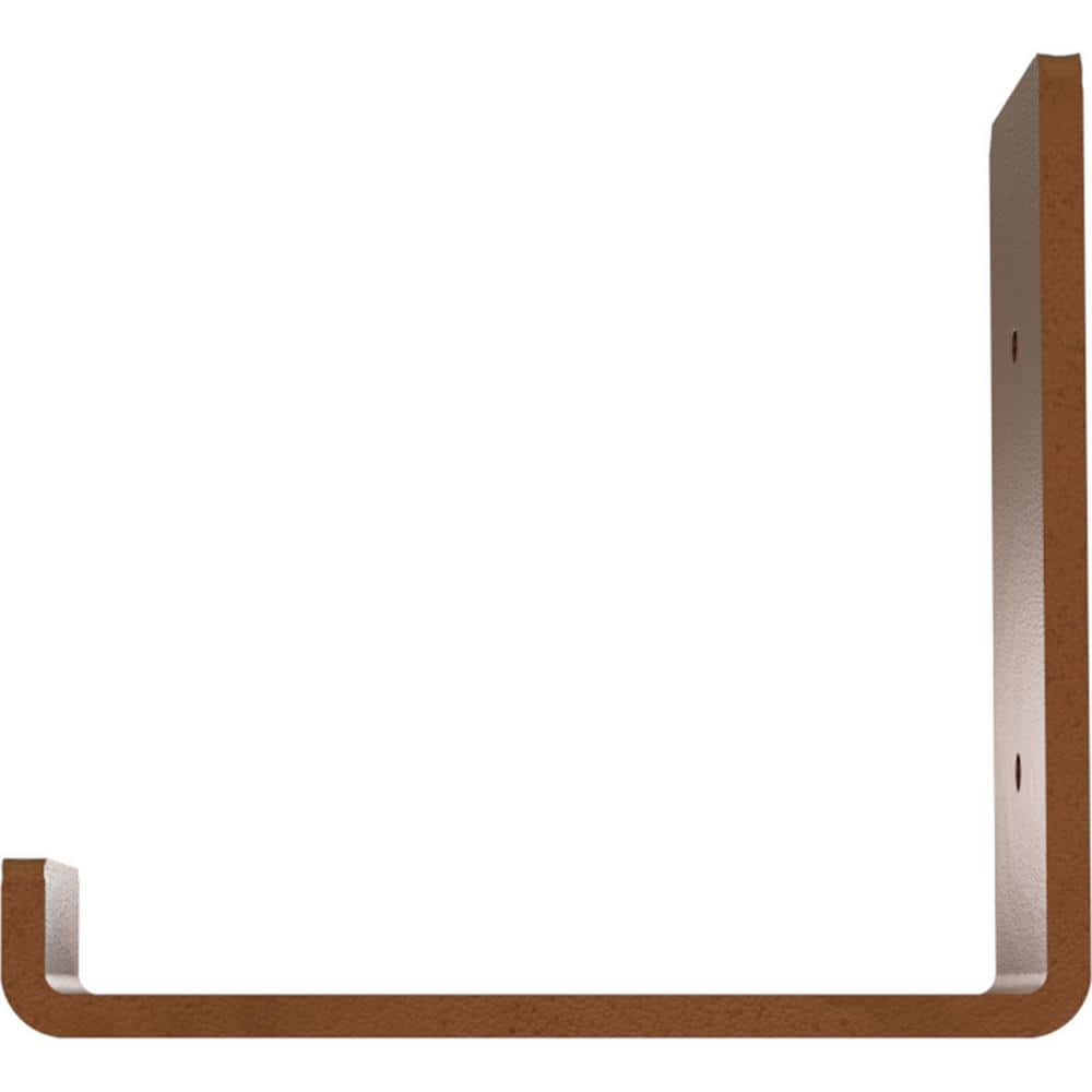 Hammered Copper 6" Steel Hanging Shelf Bracket