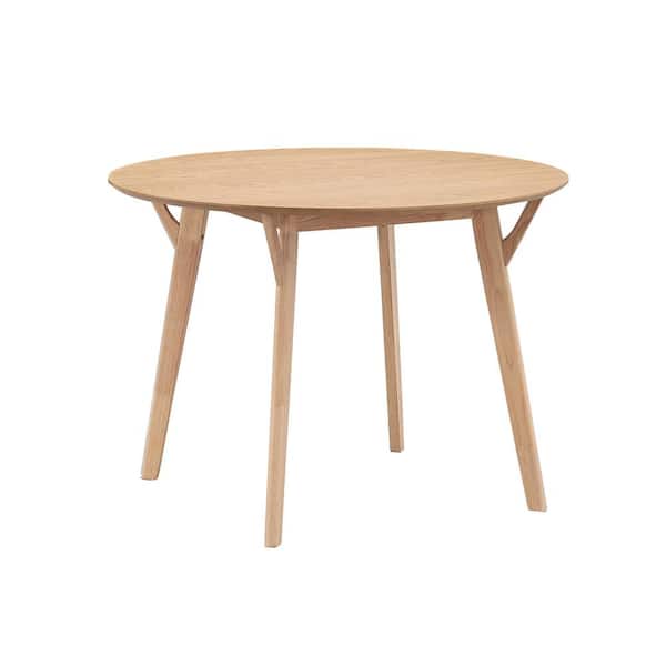 42 in. Wooden Dining Table for 4 Persons, Modern Design Round Kitchen Table for Living Room, Apartment, Restaurant