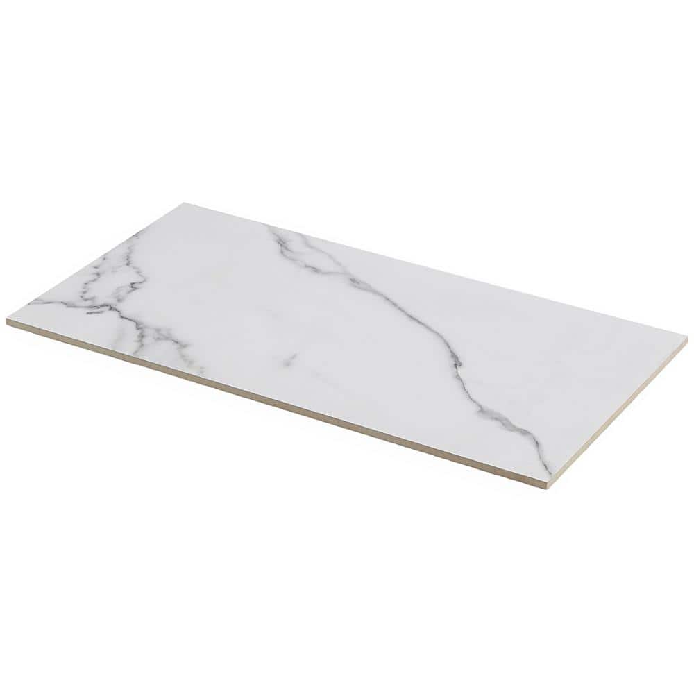 Saroshi 12x24 Matte Porcelain Marble Look Floor and Wall Tile
