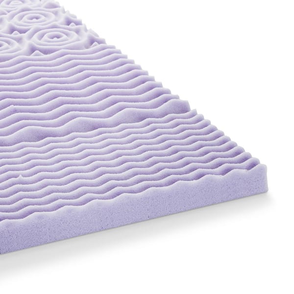 2 In. Zoned Lavender Infused Memory Foam Mattress Topper