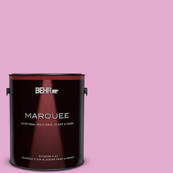 BEHR MARQUEE 1 gal. #680A-3 Pink Bliss Flat Exterior Paint & Primer