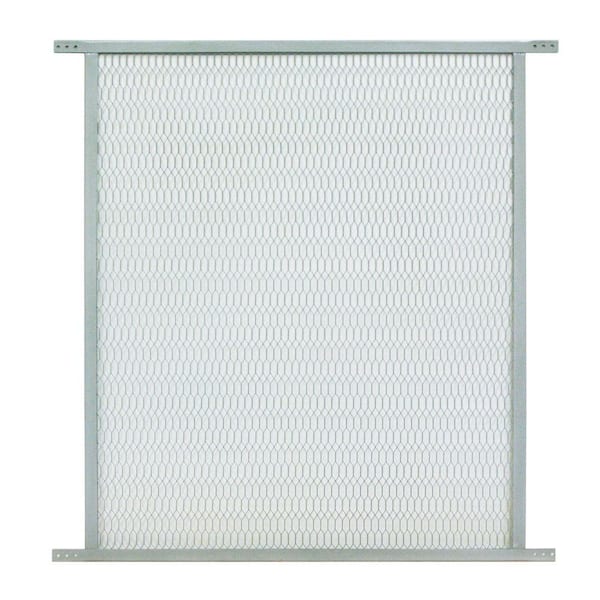 Unique Home Designs 30 in. x 30 in. Grey Steel Pet Grille