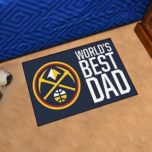 Denver Nuggets Navy 1.5 ft. x 2.5 ft. Starter Area Rug World's Best Dad Starter Mat