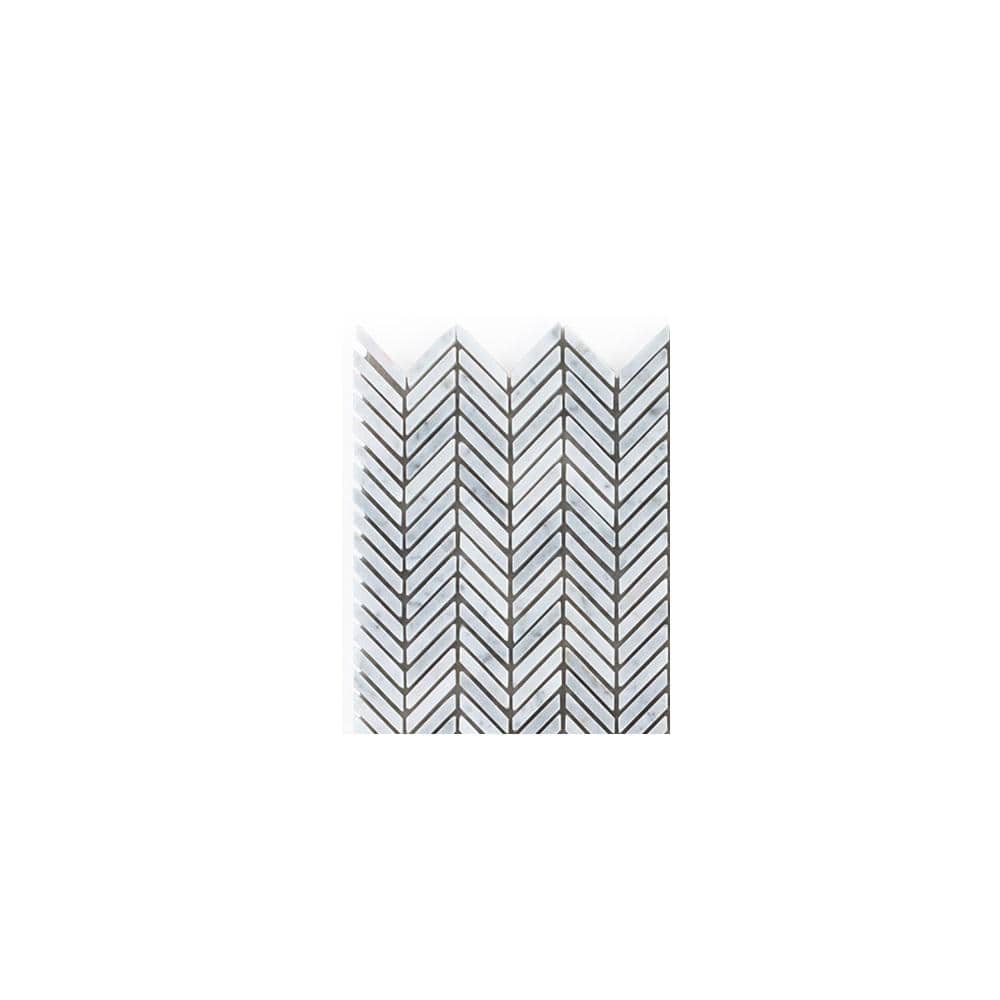 Take Home Tile Sample - Debonair Venato White 4 in. x 4 in. Chevron Honed Marble Wall and Floor Mosaic Tile price history on PriceWatchPro