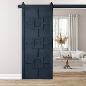 30 in. x 84 in. The Mod Squad Admiral Wood Sliding Barn Door with Hardware Kit in Stainless Steel