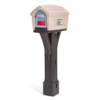 Classic Home Washed Stone/Espresso Post Mount Mailbox