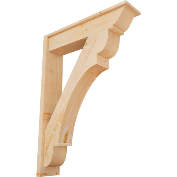 Ekena Millwork 8 in. x 44 in. x 32 in. Douglas Fir Olympic Traditional Smooth Outlooker