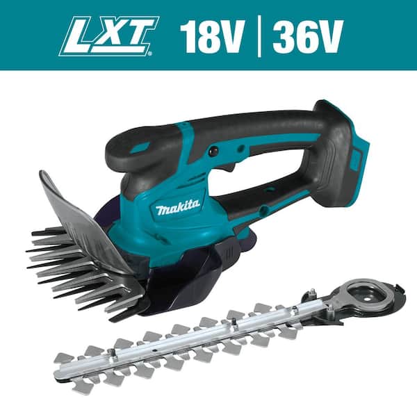 Makita LXT 18V Lithium-Ion Cordless Grass Shear with Hedge Trimmer Blade, Tool Only