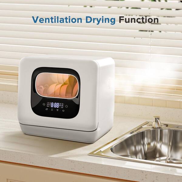 Portable Countertop Dishwasher, 3-in-1 Washing Modes Freestanding