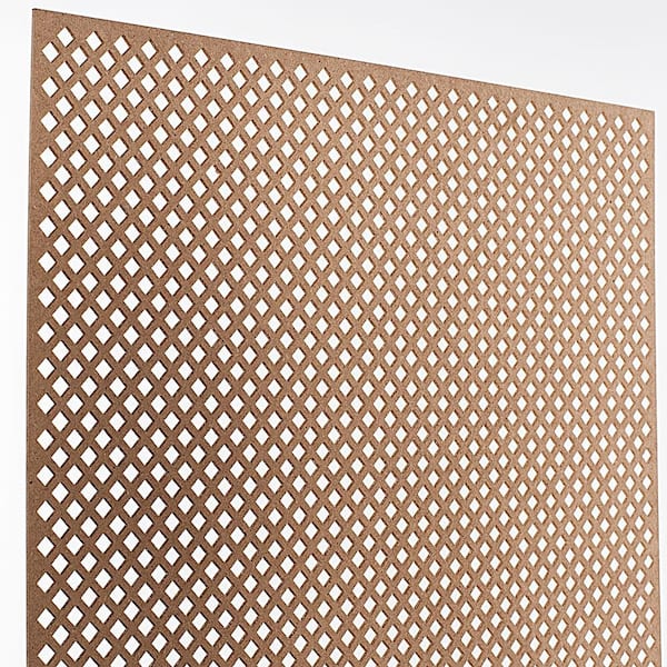 American Pro Decor - 72 in. x 24 in. x 1/8 in. Unfinished Diamond Decorative Perforated Paintable MDF Screening Panel Insert