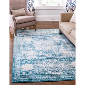 Turquoise 8 ft. x 10 ft. Bromley Area Rug